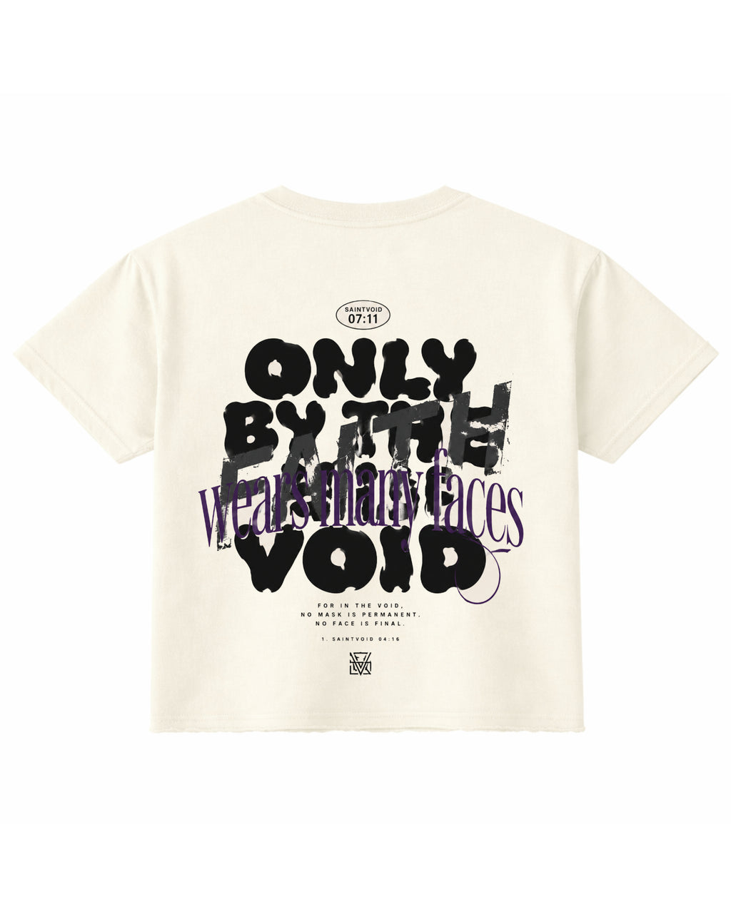 Off White Boxy Fit T-shirt Back Design