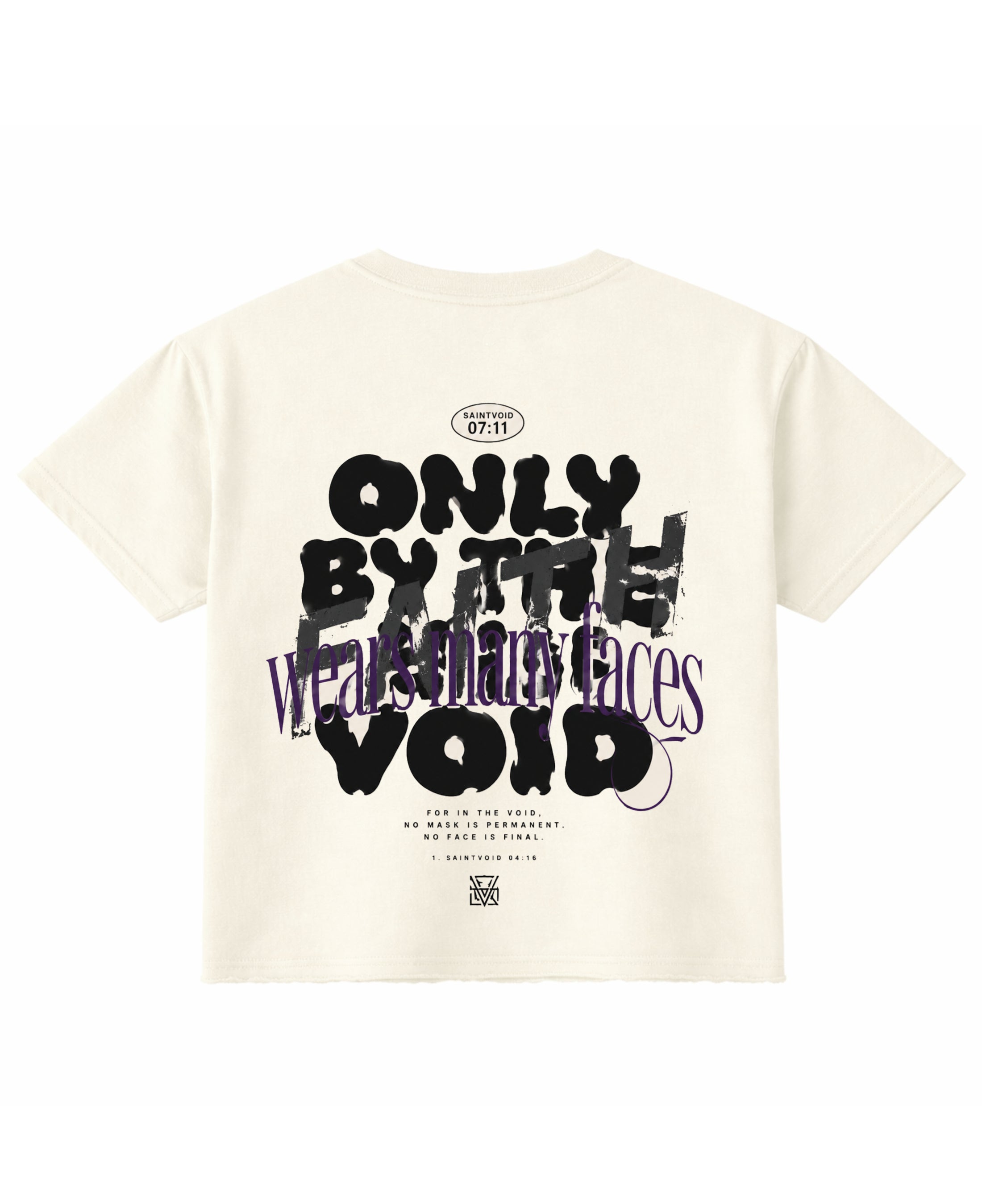 Off White Boxy Fit T-shirt Back Design