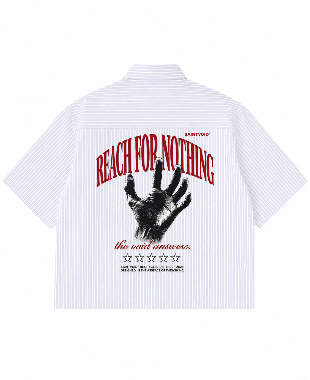 Blue Striped Oxford Boxy Shirt Back Design