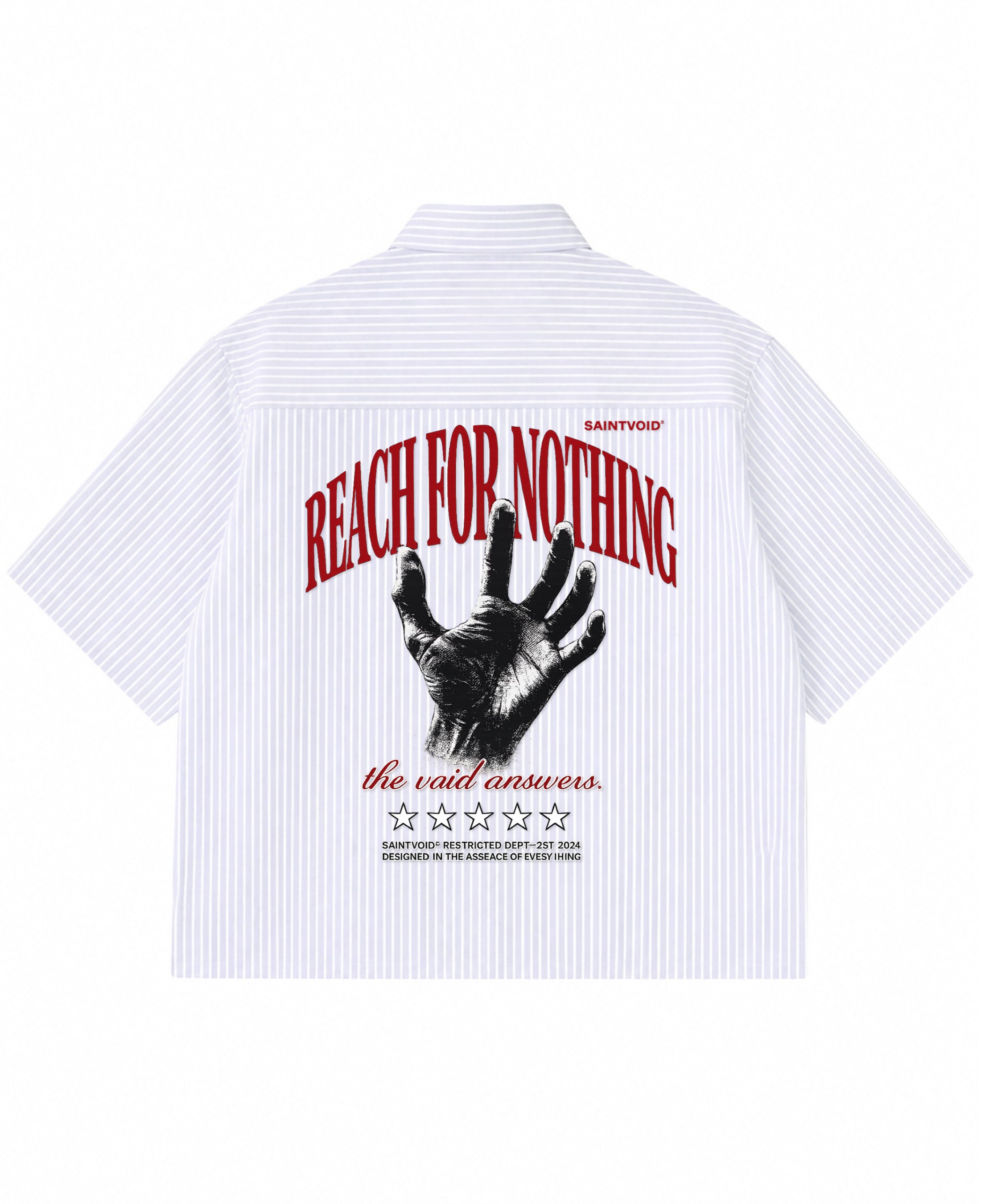 Blue Striped Oxford Boxy Shirt Back Design