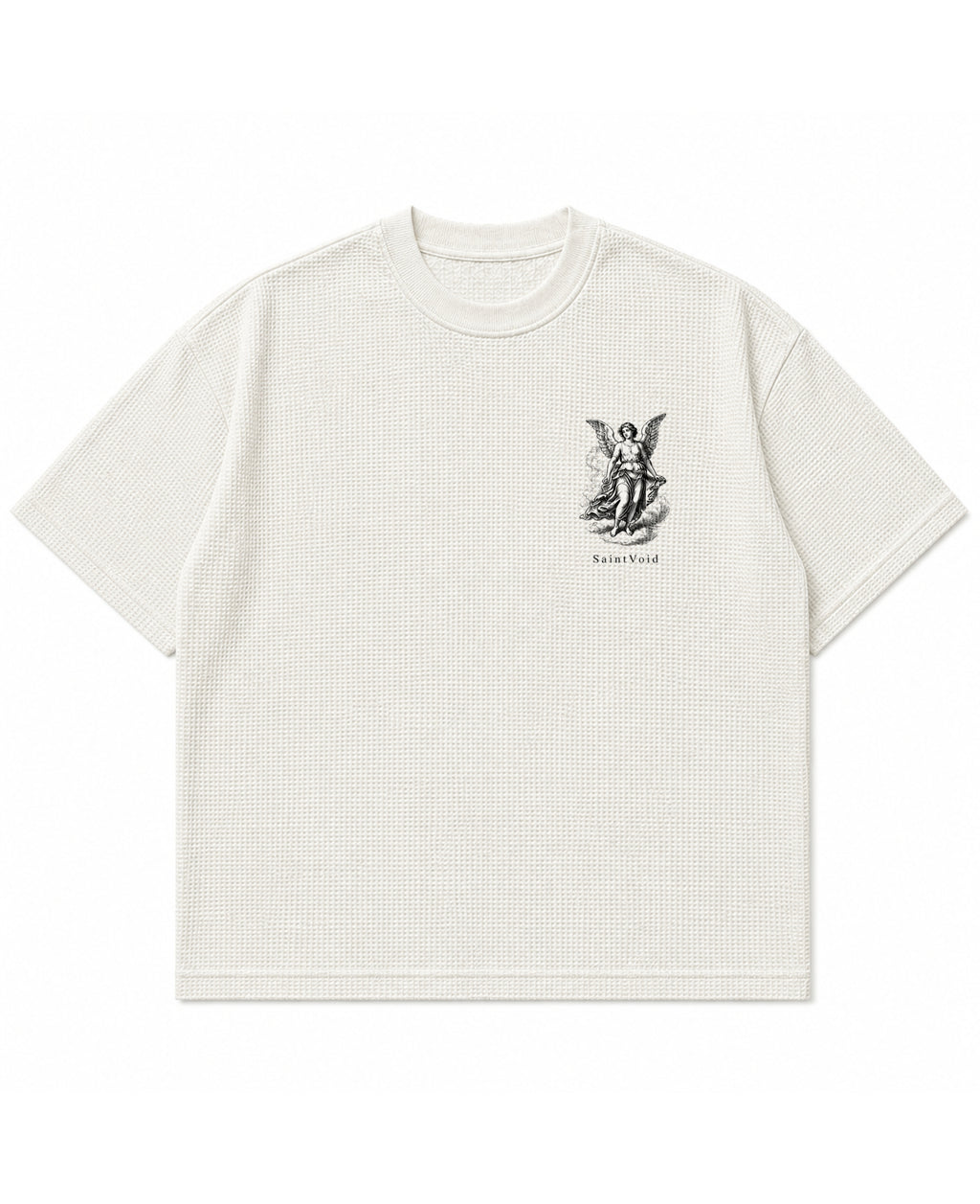 Off-white waffle boxy fit Front Design