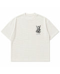 Off-white waffle boxy fit Front Design