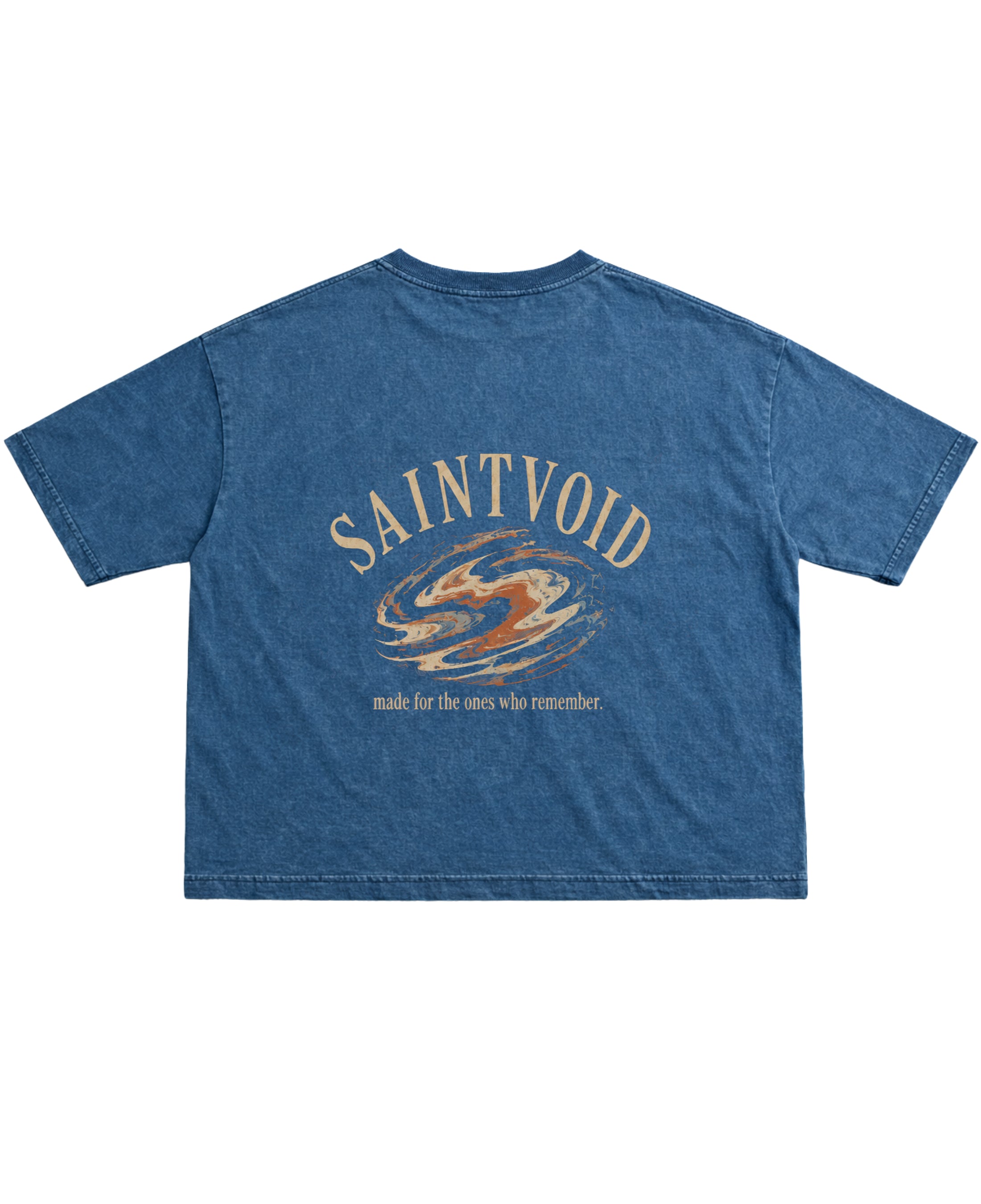 Denim Wash Boxy Fit T-shirt Back Design