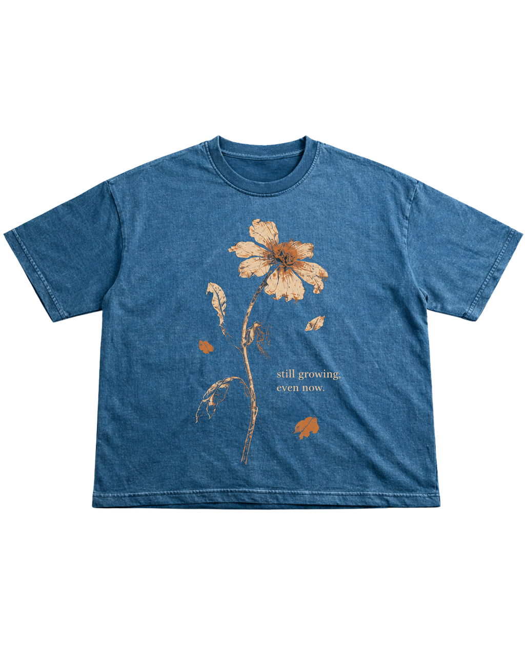 Denim Wash Boxy Fit T-shirt Front Design
