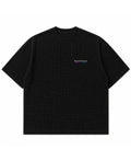 Black waffle boxy fit Front Design