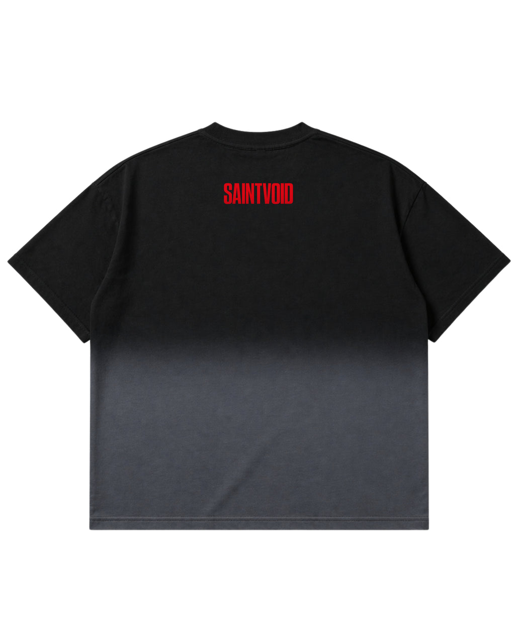 Black Ombré Wash Boxy Fit T-shirt Back Design